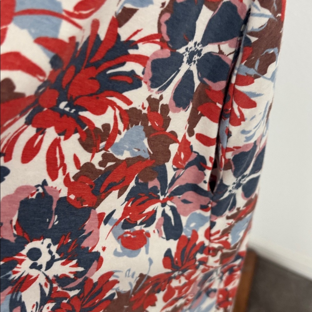 Pact Blue and Red Floral Midi Dress - Picture 6 of 9